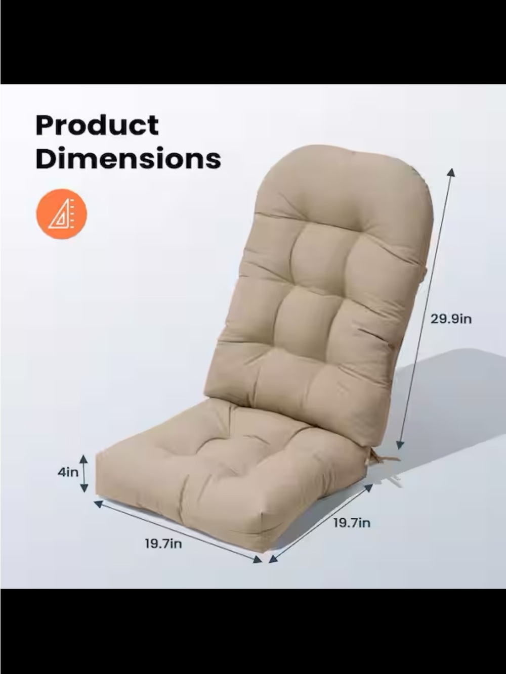 Beige Floor Chair Cushion - Unbranded Comfortable Backrest CUSHION ❗️❗️😍